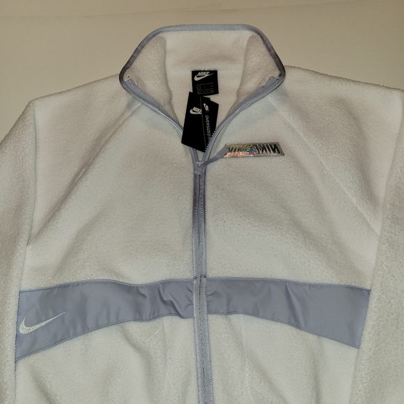 Nike Sportswear Women's Sherpa Jacket White - Picture 3 of 16